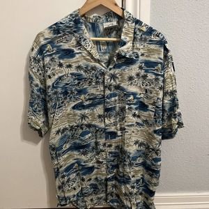 claudio nucci short sleeve button up L